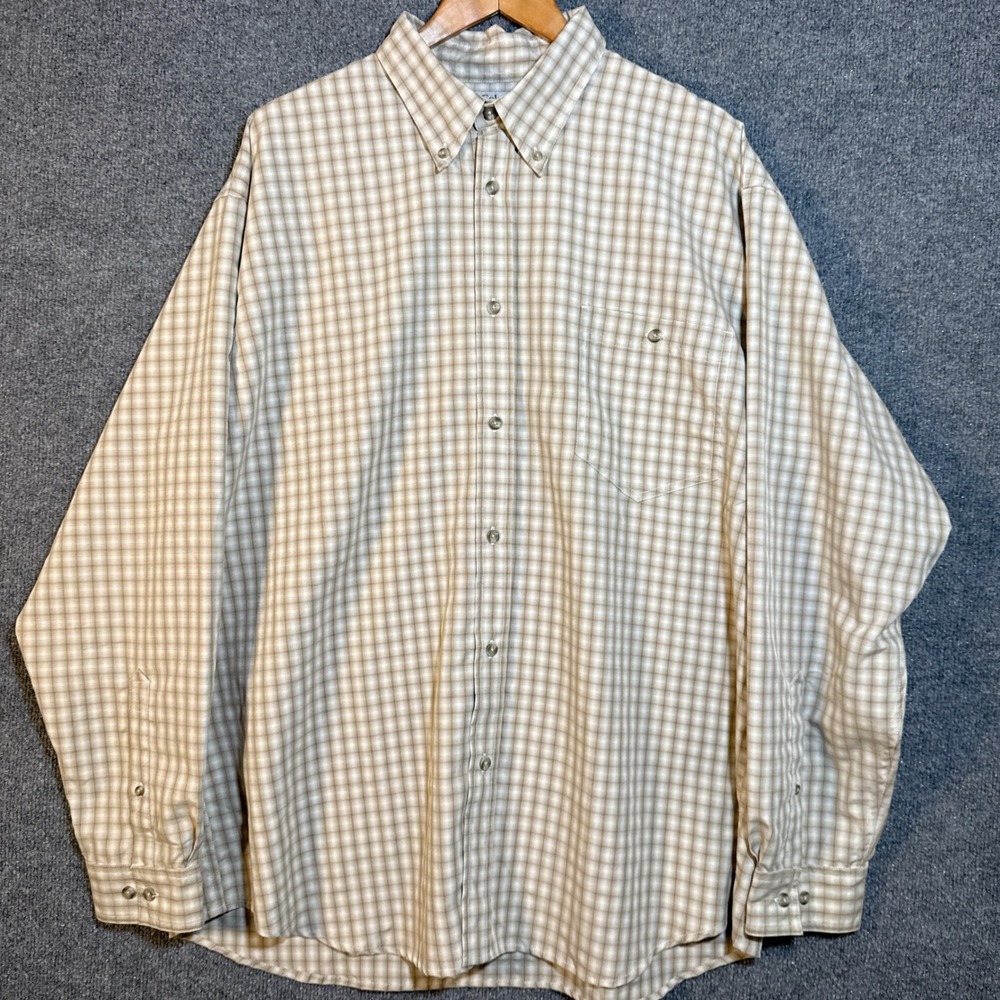 Columbia Button Down Shirt Mens XXL GRT Plaid Lightweight Hiking Casual Outdoors